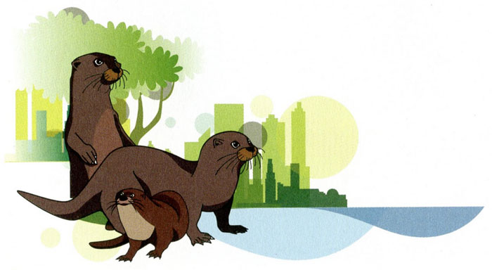 SINGAPUR. 2024, la emisión básica ‘Otters’ (Nutrias)